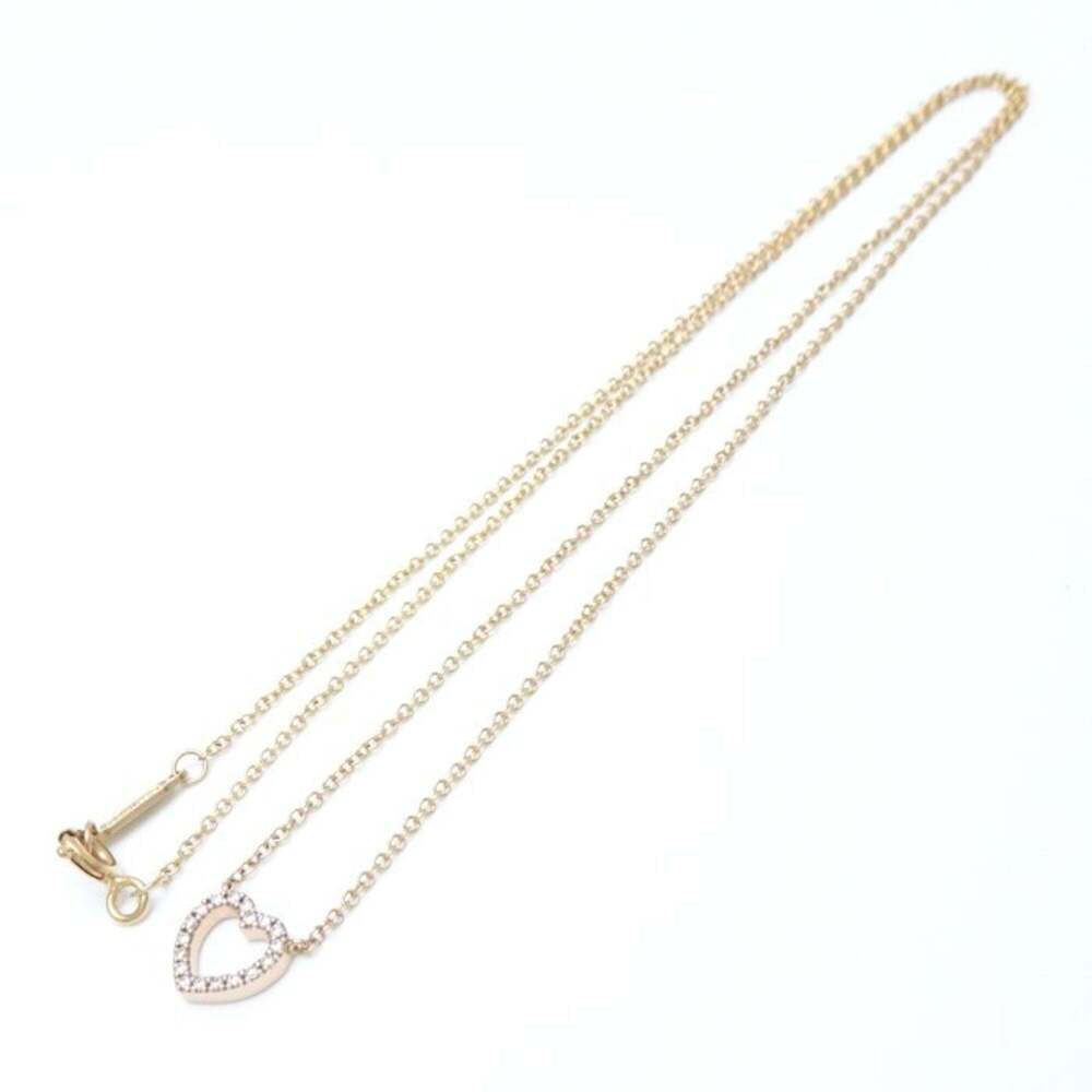 TIFFANY Authentic Gold Diamond Heart Necklace - Picture 3 of 9